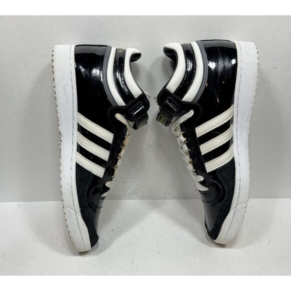 Adidas Concord 2 Mid Black Patent Leather Sneaker Men’s Size 11 BB8775 Shoes - Picture 7 of 11